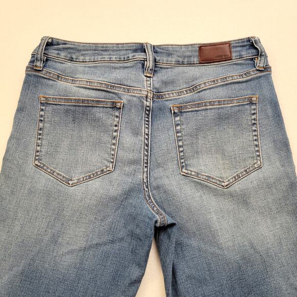 Lands' End Jeans Women's Size 10 Blue Mid Rise Bootcut Denim Stretch Faded - Picture 6 of 13